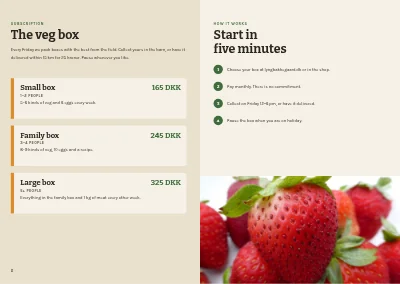 Pages 8–9 of Farm shop booklet – 12 pages