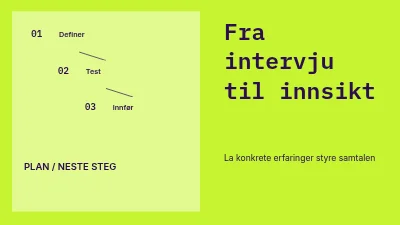Fra intervju til innsikt