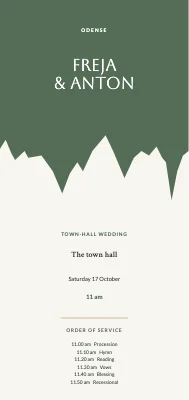 Town-hall wedding — Freja and Anton, Odense