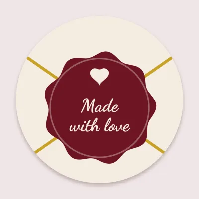 Made with love, wax seal