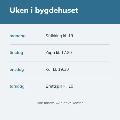 Denne uken i salen