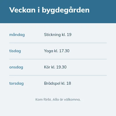 Den här veckan i hallen