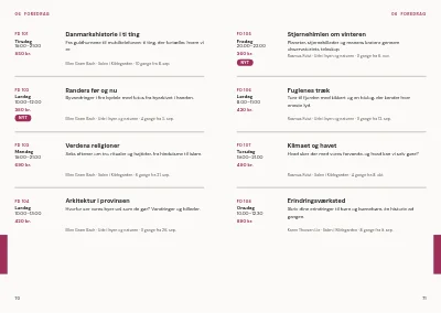 Side 70–71 af Kursuskatalog for aftenskole – 96 sider