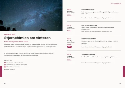 Side 72–73 af Kursuskatalog for aftenskole – 96 sider