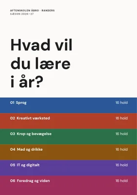 Kursuskatalog for aftenskole – 96 sider