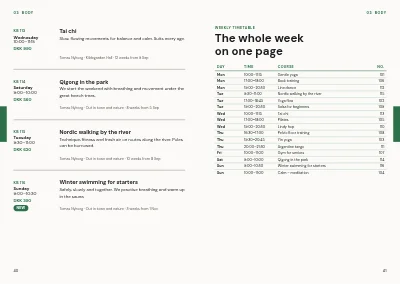 Pages 40–41 of Course catalogue for an evening school – 96 pages