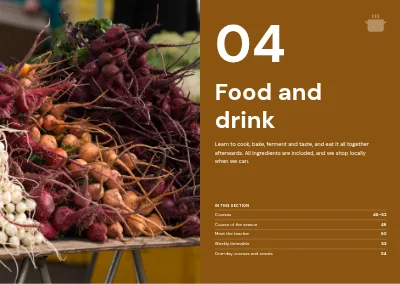 Pages 44–45 of Course catalogue for an evening school – 96 pages