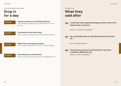 Pages 54–55 of Course catalogue for an evening school – 96 pages