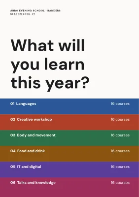 Course catalogue for an evening school – 96 pages