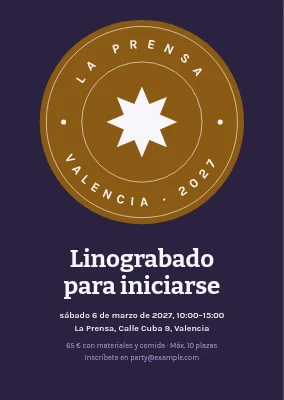 Taller de linograbado — invitación