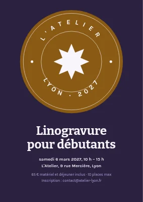 Atelier de linogravure — invitation