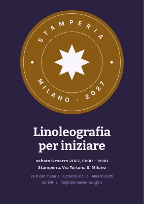 Laboratorio di linoincisione — invito