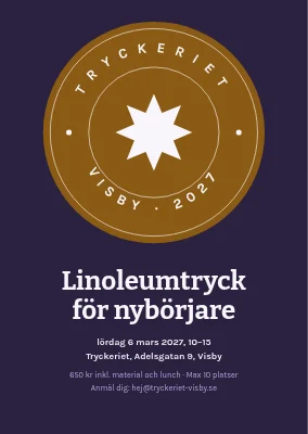 Verkstad i linoleumsnitt — inbjudan