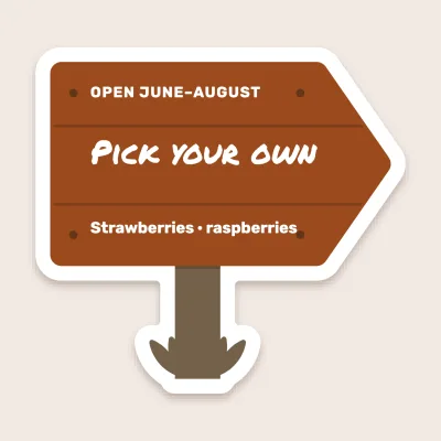 The pick-your-own sign
