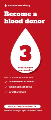 Blood bank roll-up — become a blood donor