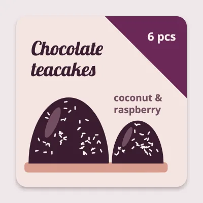 Coconut chocolate teacakes