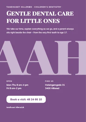 Children’s dental care — service flyer