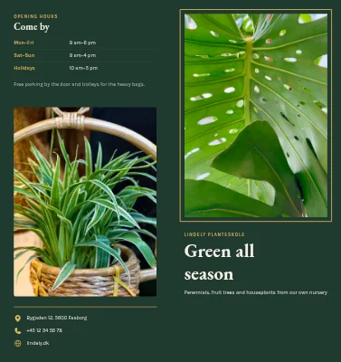 Plant nursery and garden centre