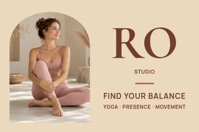 RO STUDIO — Yoga studio sign