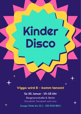 Kinderdisco — Einladung zum Geburtstag