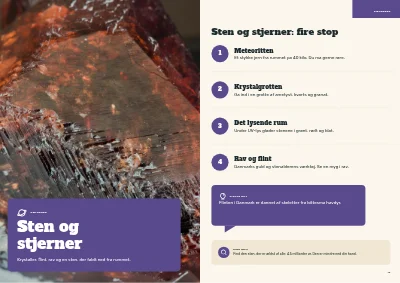 Side 14–15 af Familieguide til naturhistorisk museum – 24 sider