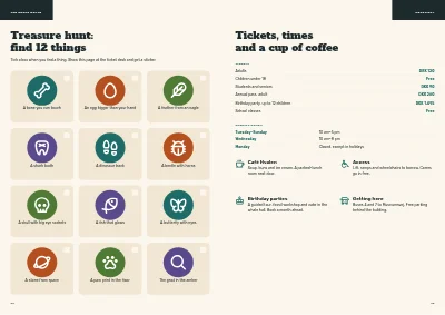 Pages 22–23 of Family guide to a natural history museum – 24 pages