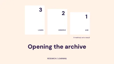Page 1 of Opening the archive