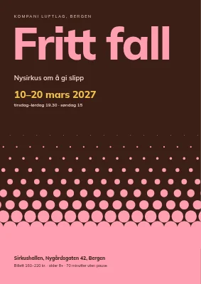 Samtidssirkus med fallende halvtone — plakat