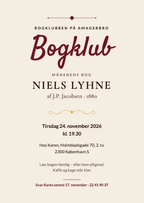 Bogklub — klassisk invitation