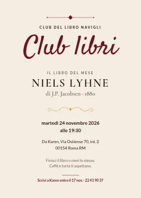 Club del libro — invito classico