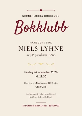 Bokklubb — klassisk invitasjon