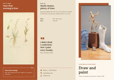 Art school drawing and painting courses