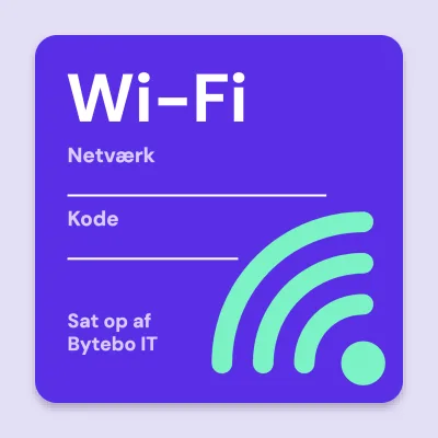 Wi-Fi-kode til at skrive på