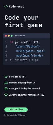 Coding school roll-up — code your first game