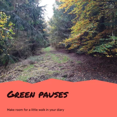 Green pauses · cut paper essay
