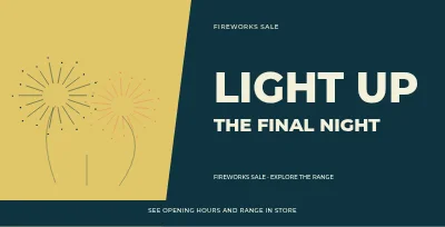 Fireworks sale – Modern contrast