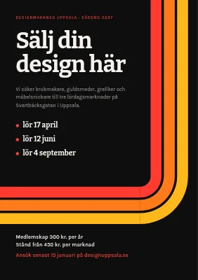 Designmarknad — ansök om en stånd