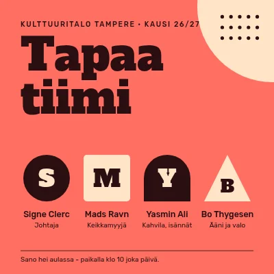 Kulttuuritalo — tapaa tiimi