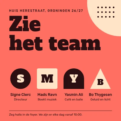 Cultuurhuis — maak kennis met het team