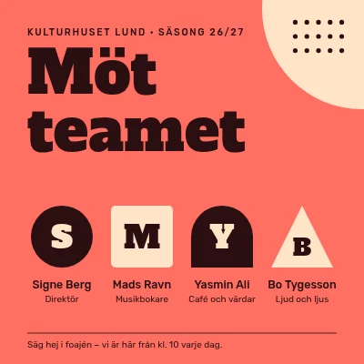 Kulturhus — möt teamet