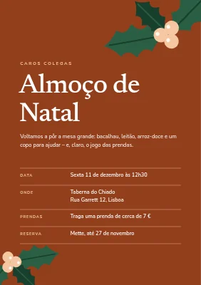 Almoço de Natal do escritório — azevinho