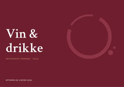 Vin- og drikkekort for restaurant – 8 sider