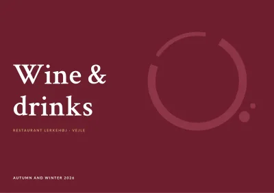 Wine and drinks list for a restaurant – 8 pages