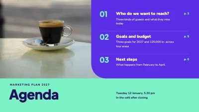 Page 2 of Marketing plan — coffee bar