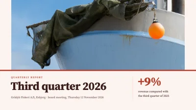 Quarterly report — West Coast fishing company
