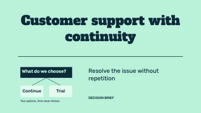 Page 1 of Customer support with continuity