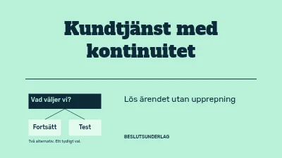 Sida 1 av Kundsupport med kontinuitet