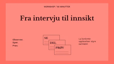 Side 1 av Fra intervju til innsikt