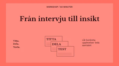 Sida 1 av Från intervju till insikt