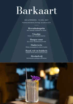 Drankenkaart bruiloft — spotlight